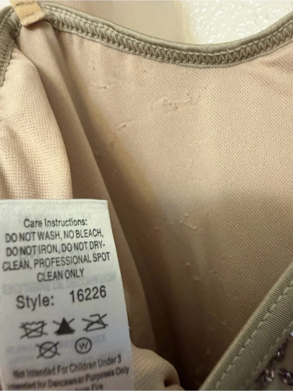 Weissman Dance Costume tan beige sequin mesh lyrical  Fall Into Me 16226 SA adul